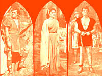 green record with red-orange dye