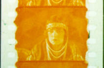 Green Record with Red-Orange Dye