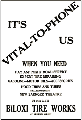 Biloxi Tire Works ad