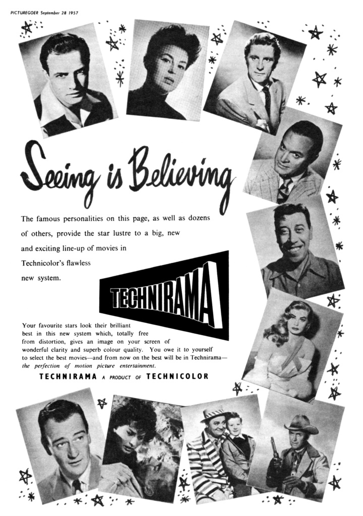 British Ad For The TECHNIRAMA Wide Screen System